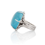 Aquamarine Platinum Ring