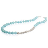 Small Aquamarine and Silver Necklace