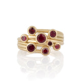Multi Flow Ruby Ring