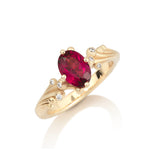 Rubellite and Diamond Ring