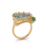 Opal and Emerald Ring