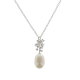 Silver Pearl Droplet Pendant