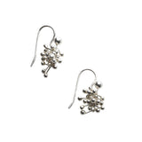 Silver Small Cluster Earrings With Hooks