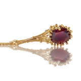 Garnet and Diamond Gold Pendant