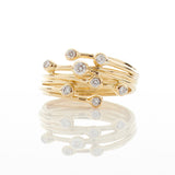 8 Diamond 18ct Yellow Gold Ring