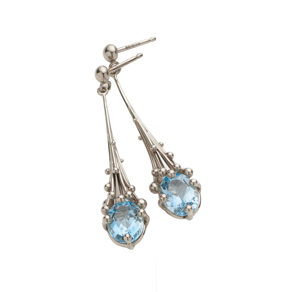 Aquamarine Drop Earrings Yen Jewellery