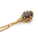Garnet and Diamond Gold Pendant