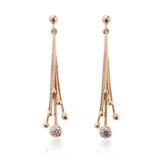 Gold and Diamond Drop Earrings