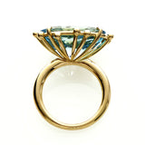 Oval Aquamarine Gold Ring