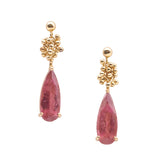 Pink Rubelite Drop Earrings