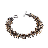 Black Silver and Gold Statement Bracelet