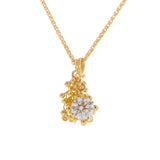 Round Diamond Classic Cluster Pendant
