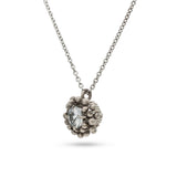 White Gold White Sapphire Pendant Necklace