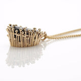 Gold Smoky Quartz Pendant