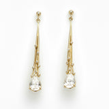 Pear Drop Sapphires Gold Earrings