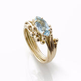 Entwine Marquis Aquamarine Ring