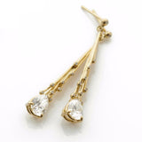 Pear Drop Sapphires Gold Earrings