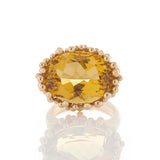 Oval Golden Beryl Ring