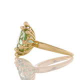 Faceted Green Tourmaline Ring