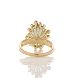 Faceted Green Tourmaline Ring