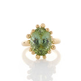 Faceted Green Tourmaline Ring