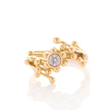 Sweeping Gold Diamond Ring