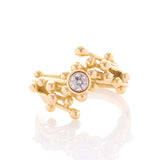 Sweeping Gold Diamond Ring