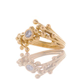 Sweeping Gold Diamond Ring