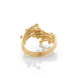 Sweeping Gold Diamond Ring