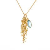 Marquise Aquamarine Delicate Adorn Pendant