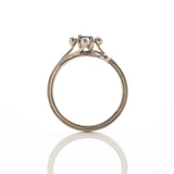 White Gold Solitaire Blue Sapphire Ring