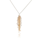 Silver and 9ct Gold Delicate Adorn Pendant