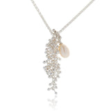 Adorn Silver Pendant White Pearl