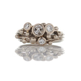 Diamond Swirl Entwine Ring