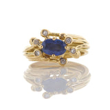 Sapphire & Diamond Entwine Ring