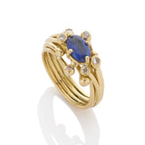 Sapphire & Diamond Entwine Ring