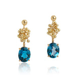 Small Oval London Blue Topaz Earrings