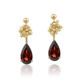 Pear Garnet Earrings