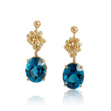 Large London Blue Topaz Earrings