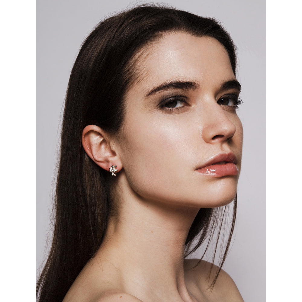 Classic Silver Stud Earring with a Modern Twist