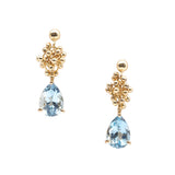 Fine Pear Aquamarine Earrings