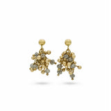 Grey Diamond Cluster Earrings